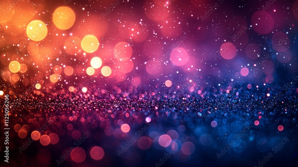 Poster A mesmerizing display of soft, colorful orbs floats in a dreamlike backdrop, creating a harmonious blend of warm and cool hues that dances with light and texture