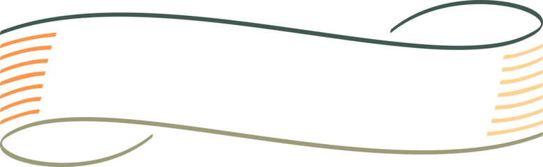 Illustration of hand drawn ribbon frame