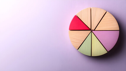 Obraz premium Modern minimalist pie chart design with clean background and creative high-resolution viewpoint business report concept