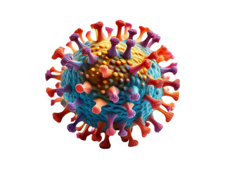 Corona Virus on White Background: Scientific Clip Art