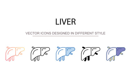 Obraz premium Liver icon design with white background stock illustration