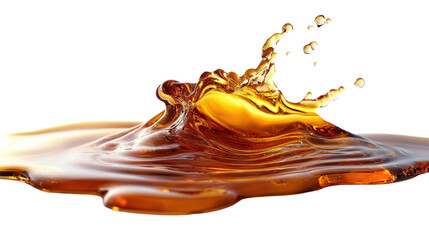 Liquid splash, brown isolate background