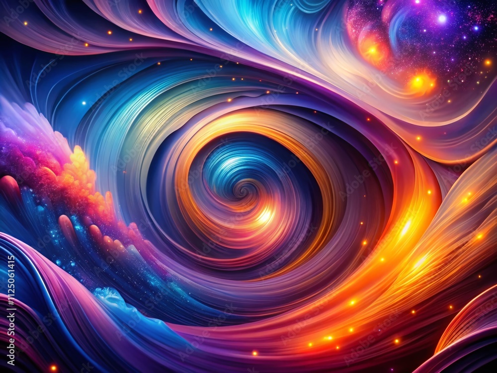 Aufkleber colorful swirl gradient abstract background with dynamic multicolored patterns for stunning night ph