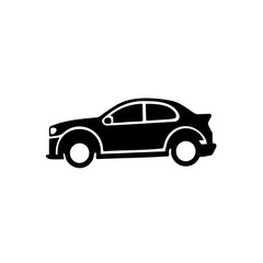 Fototapeta premium A modern car icon silhouette on white background