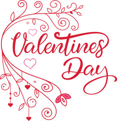 Typography T-Shirt Design Valentines Day Vector Illustration