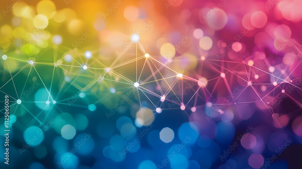 Poster A vibrant gradient mesh symbolizing seamless connection across glowing arcs.