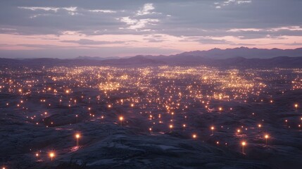 Fototapeta premium A 3D perspective of glowing digital intersections seamlessly connecting across space.