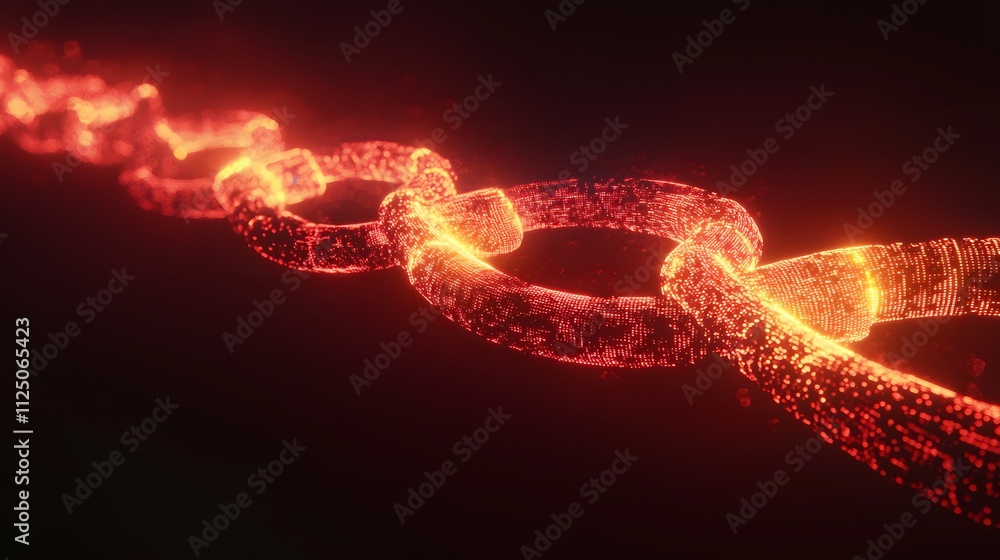 Poster Glowing arcs forming an abstract, continuous loop representing seamless digital connections.
