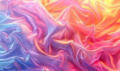 Obraz premium 梦幻色彩轻柔丝绸优雅丝绒绸缎纹路