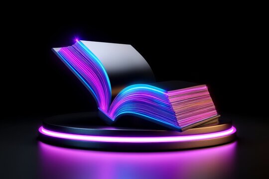 A clean geometric illustration of an ebook reader and a single line representing a glowing book page