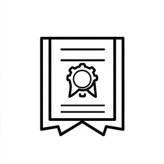 A piece of paper with a check mark in the center. The check mark is a symbol of approval or completion. 