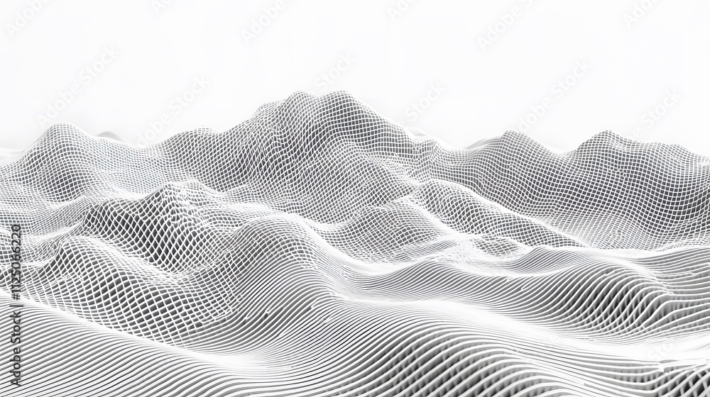 Aufkleber a minimalist depiction of seamless digital layers forming an abstract mesh.