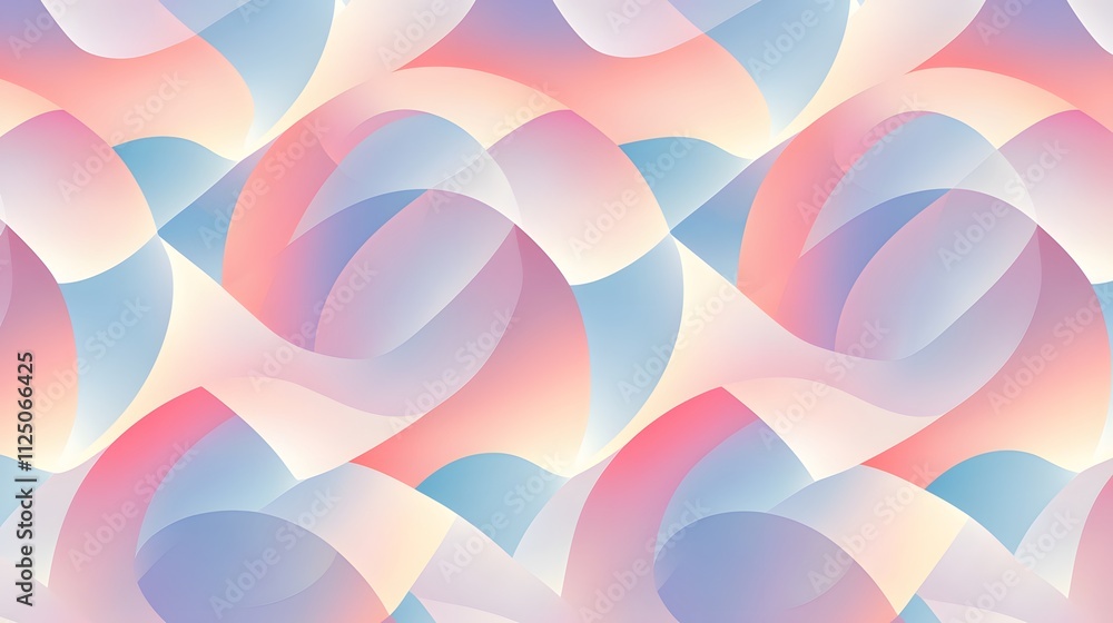 Fototapete A dynamic gradient loop forming a seamless connection of digital elements.