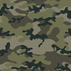 Fototapeta premium forest camouflage khaki texture, forest design, hunting vector pattern, army background