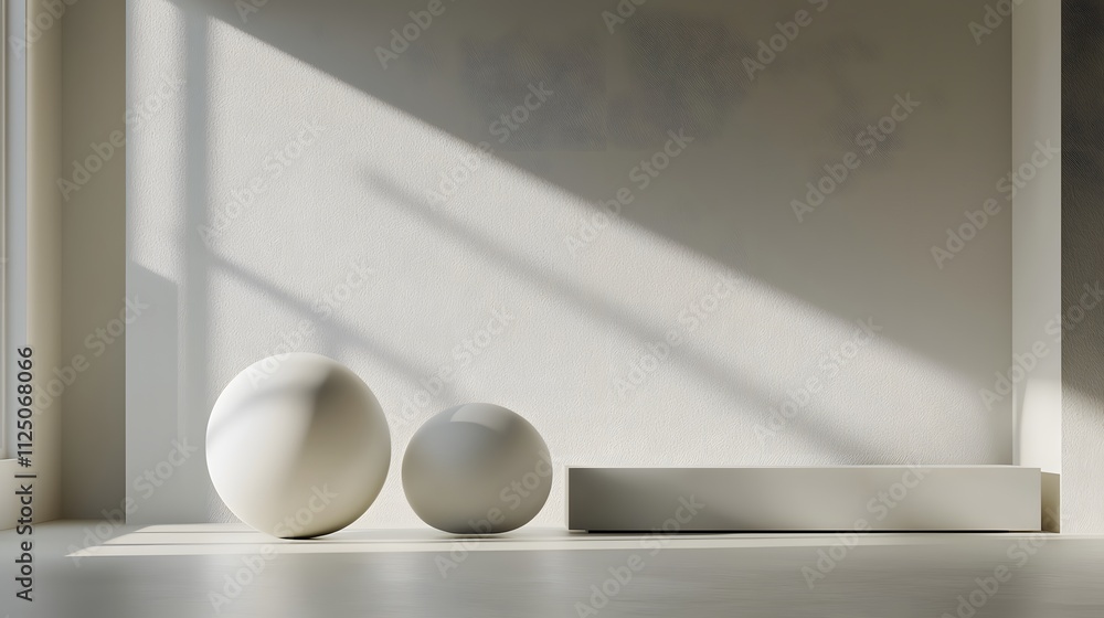 Aufkleber A smooth transition between geometric shapes in a clean gradient-filled environment.