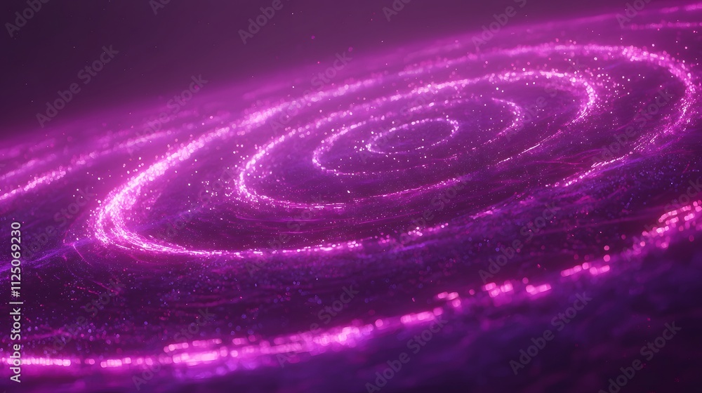 Poster A futuristic digital flow with glowing interconnected arcs forming a seamless loop.