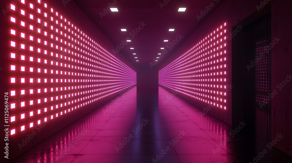 Poster A clean, symmetrical grid of glowing dots and lines, representing seamless connectivity.