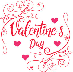 Typography T-Shirt Design Valentines Day Vector Illustration