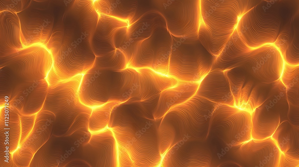Leinwandbilder A glowing ripple pattern in soft gradients creating a dynamic seamless texture.