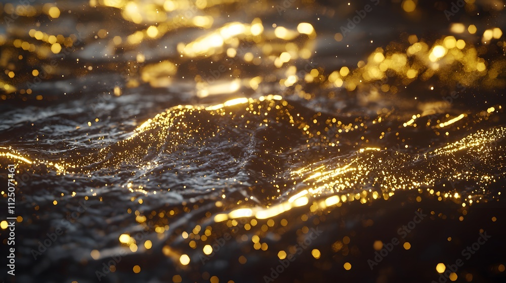 Aufkleber A high-tech visualization of seamless flow using glowing arcs and subtle shading.