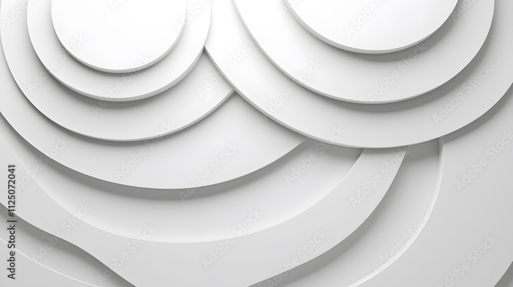 Aufkleber Abstract concentric circles blending smoothly into overlapping gradient arcs.