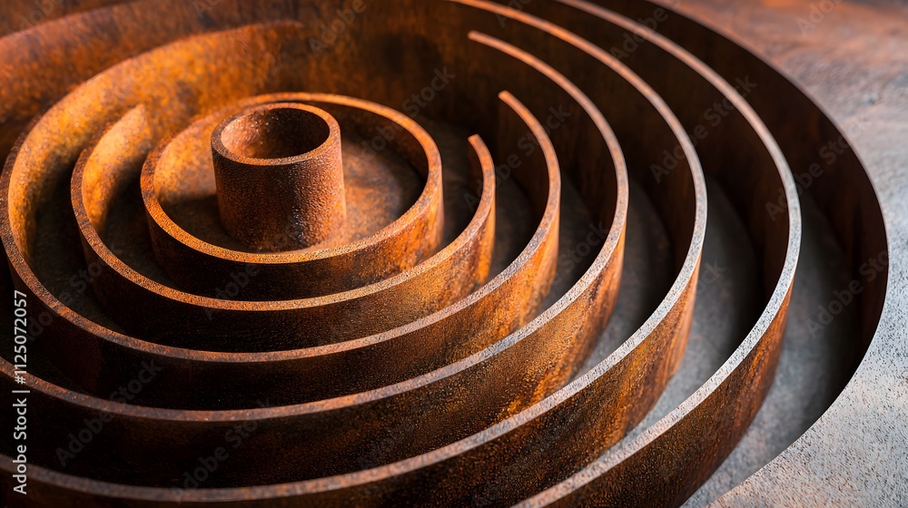 Aufkleber Abstract concentric circles blending smoothly into overlapping gradient arcs.