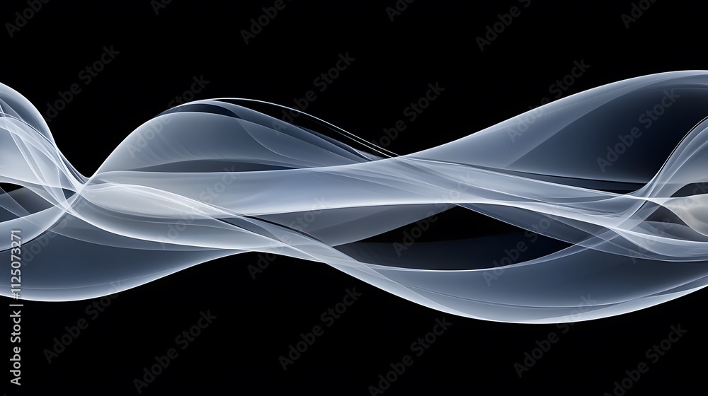 Poster A conceptual design of translucent loops forming a continuous seamless abstract flow.