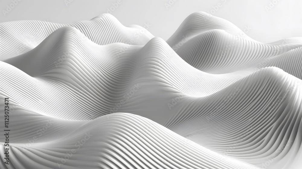 Leinwandbilder an abstract gradient wave flowing into geometric arcs, forming a seamless background.