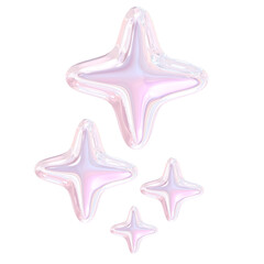 3D Iridescent Glossy Crystal Stickers 