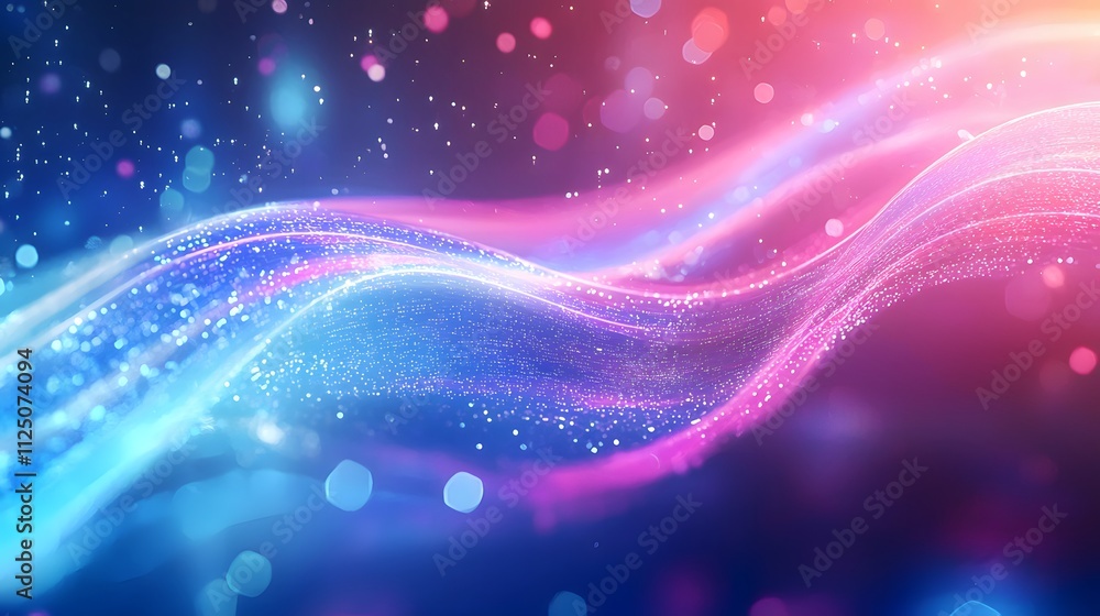Fototapete A minimalist digital wave with soft, glowing edges transitioning seamlessly across the canvas.