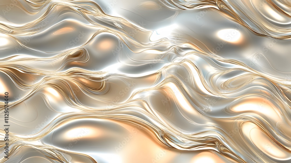 Leinwandbilder A clean, abstract pattern with soft ripples in gradient tones blending into a seamless flow.