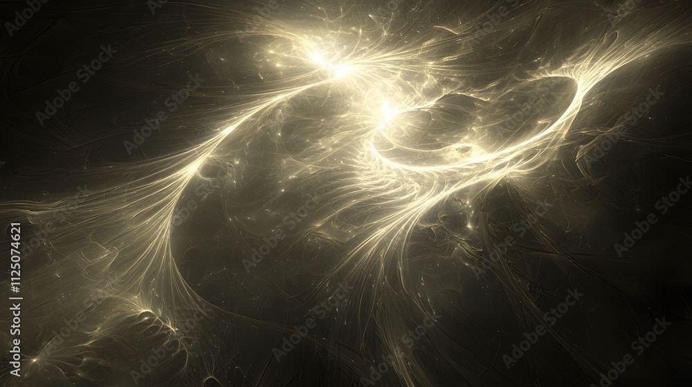 Leinwandbilder an artistic layout of glowing curves forming a dynamic, seamless gradient texture.