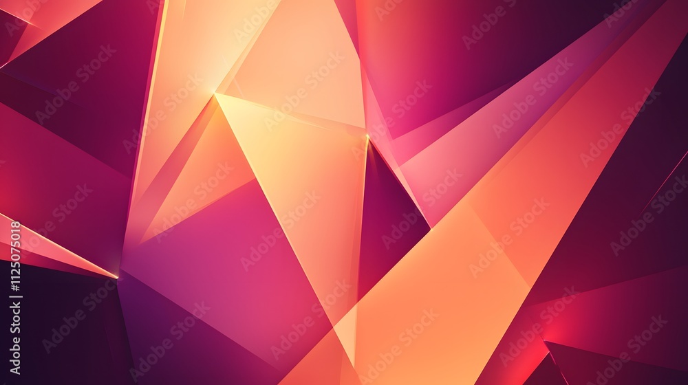 Poster a futuristic background of glowing geometric shapes merging seamlessly into a cohesive design.