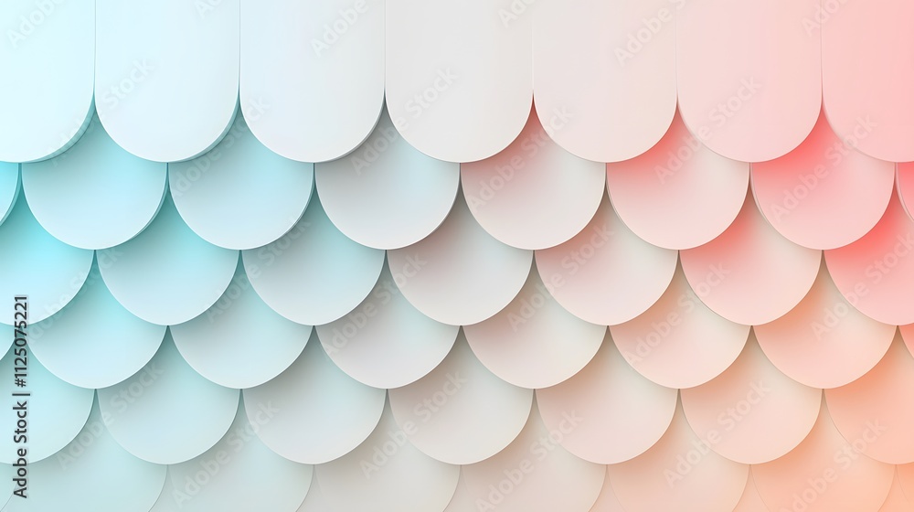 Leinwandbilder a symmetrical arrangement of soft gradient arcs forming a minimalist seamless texture.