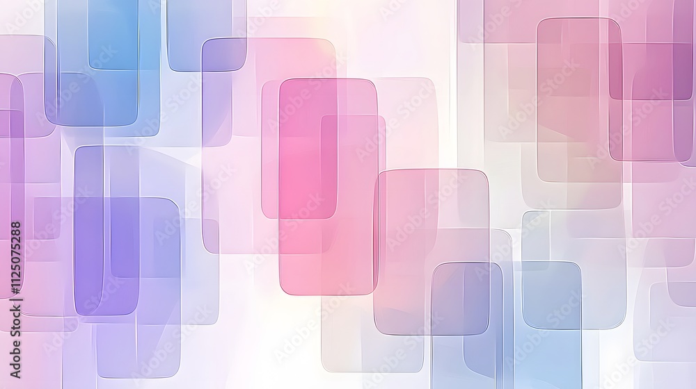 Aufkleber Overlapping translucent rectangles arranged symmetrically, blending seamlessly into a gradient.