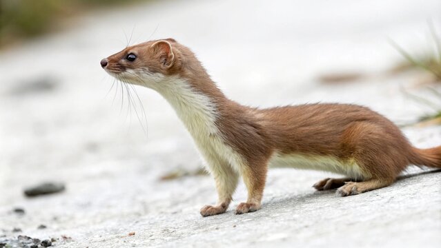 Mauswiesel Mustela Nivalis Weasel
