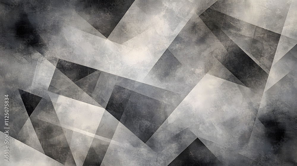 Poster A digital-inspired depiction of overlapping translucent layers creating a seamless abstract pattern.