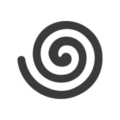 Whirl glyph icon isolated on white background.Vector illustration