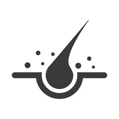 Hair care glyph icon isolated on white background.Vector illustration