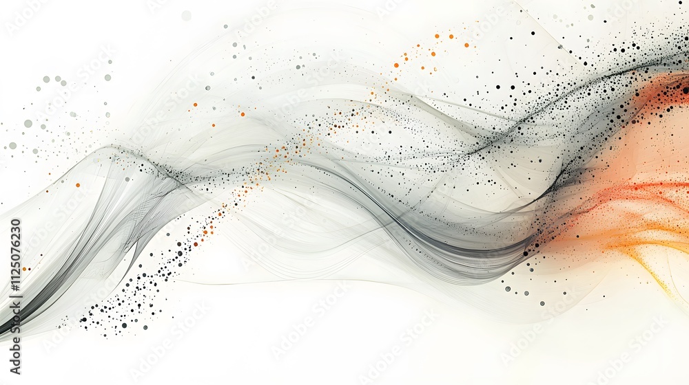 Aufkleber Translucent layers overlapping smoothly to depict seamless data connectivity on a neutral backdrop.