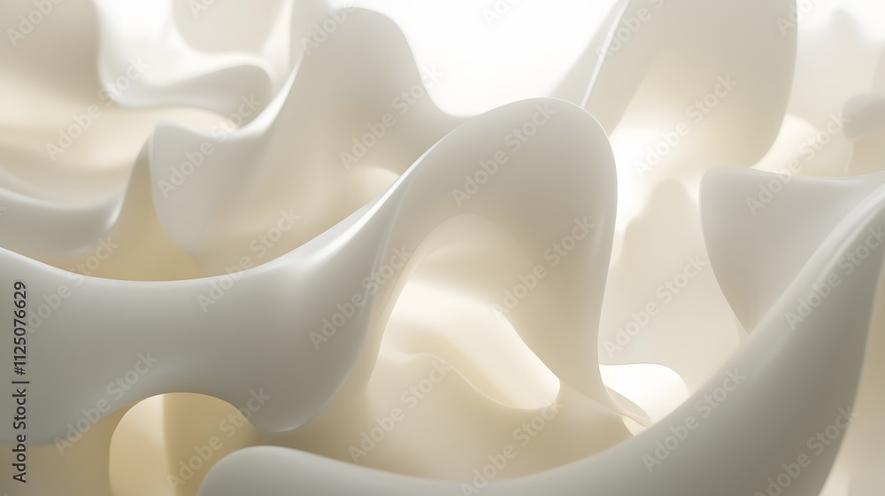 Aufkleber Abstract geometric arcs merging smoothly into a seamless wave of digital interaction.