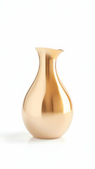 A sleek, gold metal pitcher or vase with a modern, minimalist design. Perfect for home dcor or as a stylish tabletop accent.