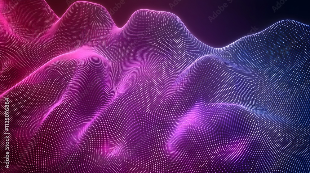 Aufkleber A minimalist digital background with smooth transitions connecting glowing nodes seamlessly.