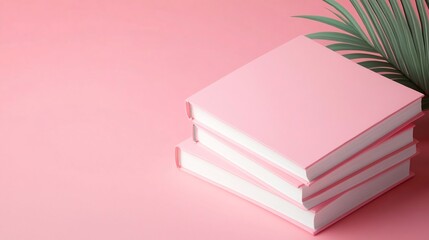 Fototapeta premium Open Hardcover Book with Blank Pages on White Background,3D