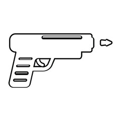 Black Vector Graphics of Beam, Gun, Laser & Weapon Icons for Design Projects