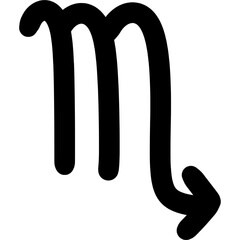 Zodiac sign. Scorpio symbol icon