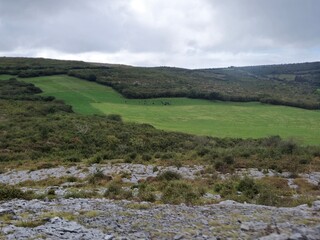 Rocks and hills landscape in Ireland