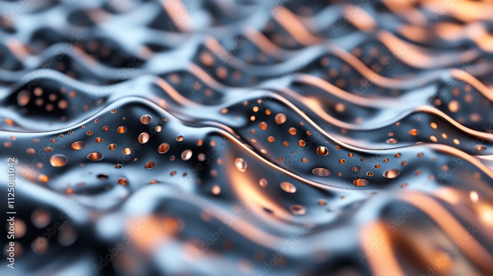 Aufkleber mesmerizing 3d fractal patterns with metallic finish