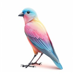 Obraz premium Bird icon isolated, color birds illustration, realistic style animal, popular bird species drawing on white