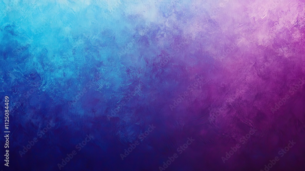 Poster a vibrant abstract gradient blending cool blues and purples, creating a serene atmosphere.